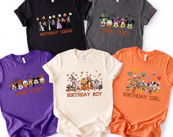 Custom Disney Halloween Birthday Shirt,  Magical Spooky Birthday Squad Sweatshirt