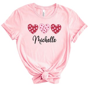 Custom Name Valentine&#39;s Day Shirt, Personalized Valentine Sweatshirt, Girls Valentines Day Tee, Heart Custom Tee, Valentines Gift for Her