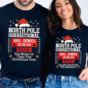 North Pole Correctional Christmas Sweatshirt, Matching Family Christmas Shirt, Funny Family Christmas Tee, Family X-Mas T-shirt