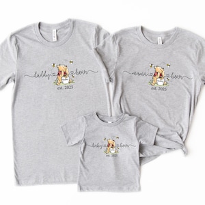 Custom Mama Daddy Baby Bear Shirt, Est Mama Bear, Est Baby Bear T-Shirt, Family Bear Tee, Mother&#39;s Day Gift, Baby Shower Shirts, New Mom Dad