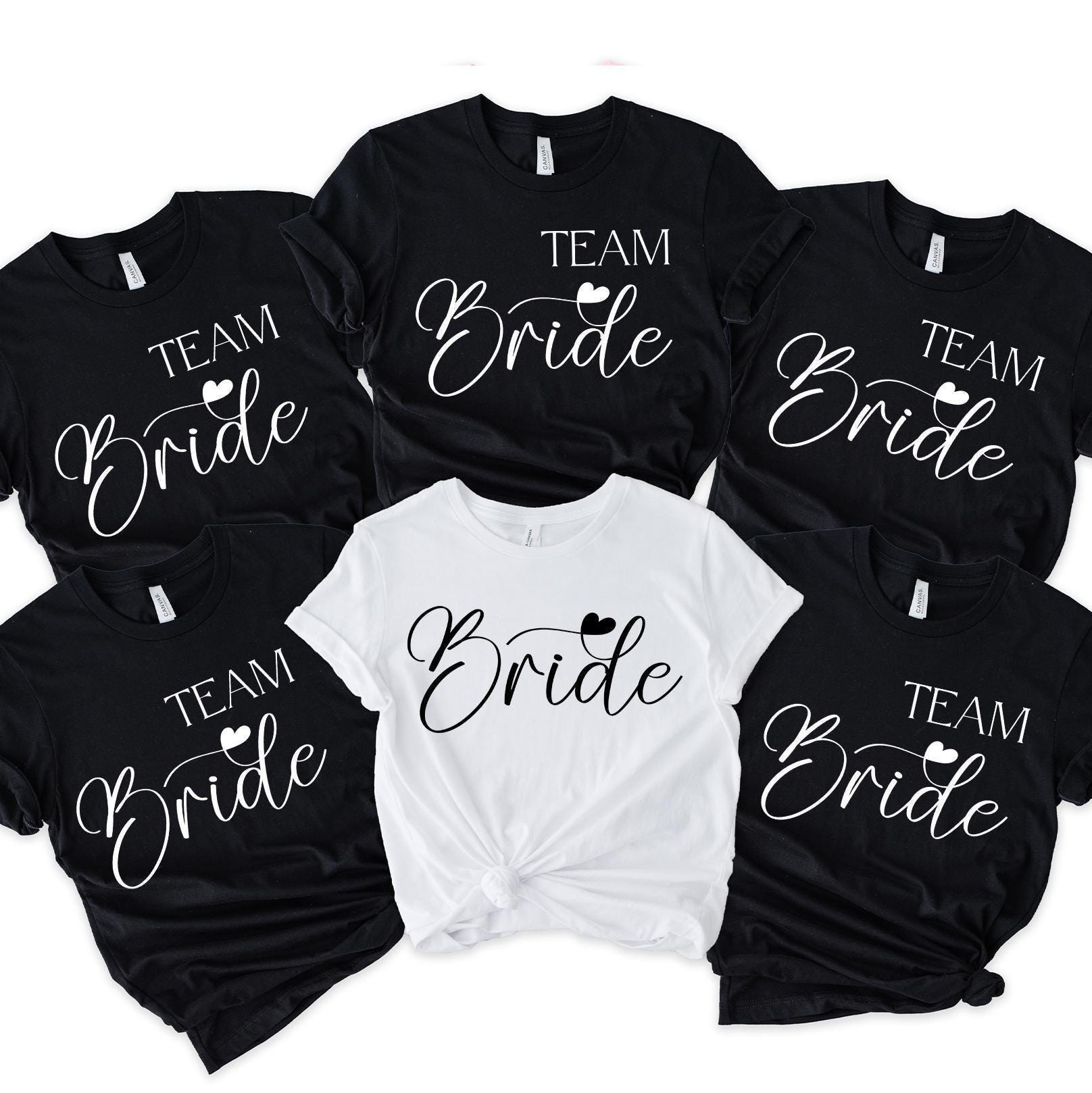 Team Bride Shirts, Bride Shirt, Bachelorette Party Shirts, Bridesmaid ...