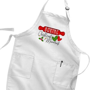 Baking Christmas Memories Apron, Christmas Apron, Christmas Lights Apron, Cookie Apron, Christmas Gift, Gift For her