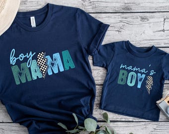 Boy Mama and Mama's Boy Matching Shirt, Mommy and Me T-Shirt, Mother’s Day Gift Shirt, Mom Boy Toddler Tee, Mommy & Son Shirt