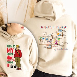 Kevin Battle Plan Christmas Sided Sweatshirt, Kevin Mccallister,Funny Home Alone Merch,90s Christmas Movie Tee, Wet Bandits