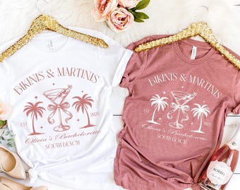 Bikinis and Martinis Bachelorette Party Shirt, Custom Location Bachelorette, Comfort Colors Final Fiesta Bach Club,  Bachelorette Tee