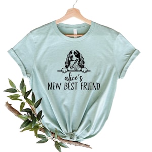 New Best Friend Sibling Outfit, Custom Baby Outfit, Protected By Dog Shirt, Baby Shower Gift, Kid Gift, Personalized Dog Name, Dog Lover Tee