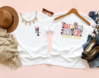 Custom Minnie Girls Trip  Summer Shirt, Summer Disney Girls Cruise 2024 T-shirt, Disney Besties Shirt,Disney Summer Shirt