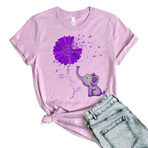 Hope Fight Cure  Shirt, I will Remember for You Alzheimers Tee, Alzheimers Awareness Month, November, Purple Ribbon T-Shirt, Support Memory