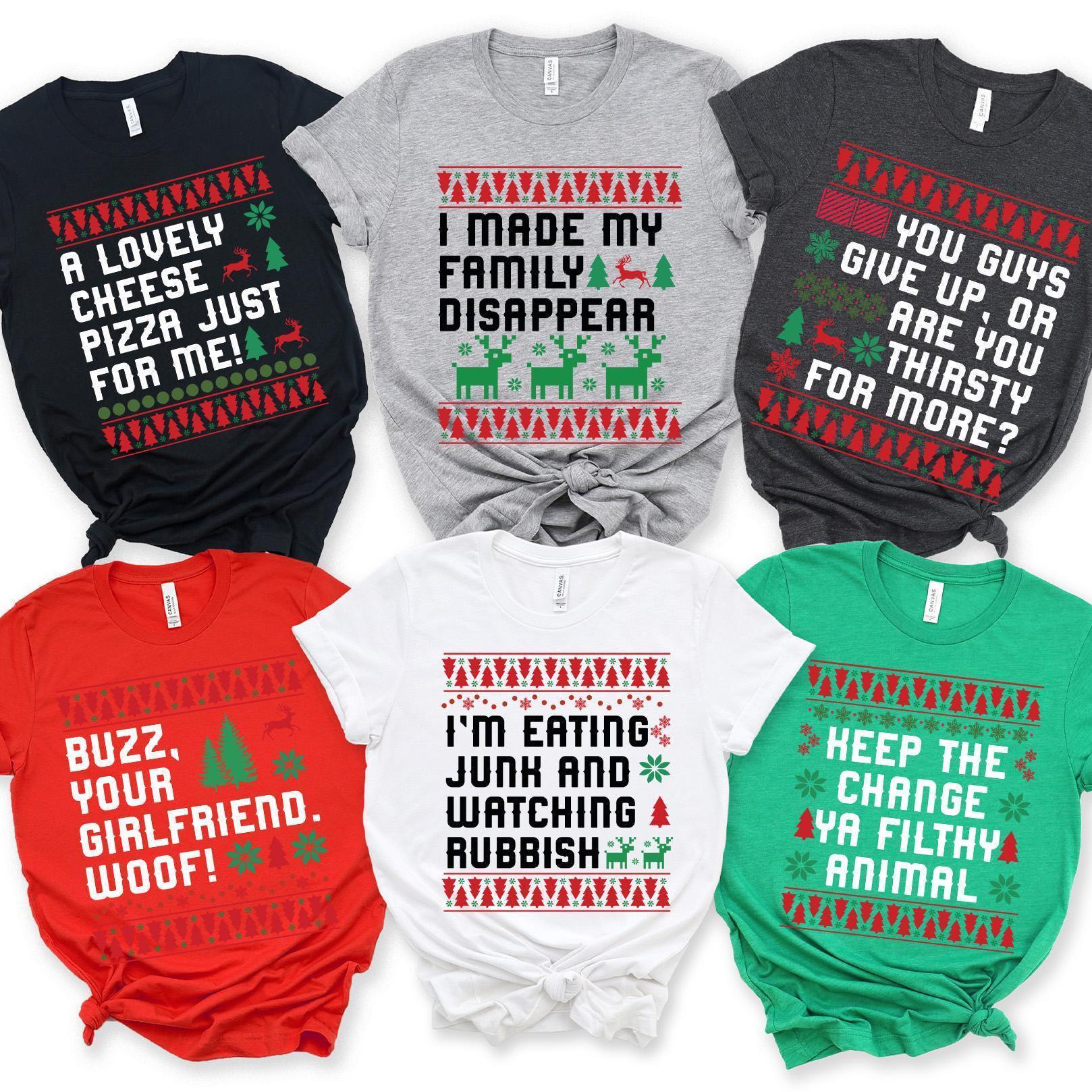 Home Alone Family Matching Christmas Shirts, 82 Quotes , Christmas Home Alone Movie Sweatshirt, Christmas Group Tee, Family Christmas