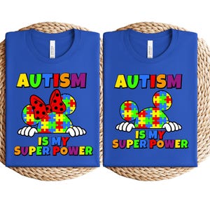 Custom Disney Autism Awareness Shirt, Mickey Minnie Autism T-Shirt, Autism Mama Tee, Autism Month, Special Ed Teacher Shirt