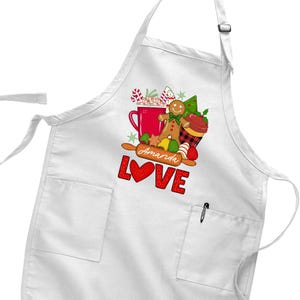 Personalized Christmas Apron, Custom Christmas Apron, Christmas Lights Apron, Cookie Apron, Christmas Gift