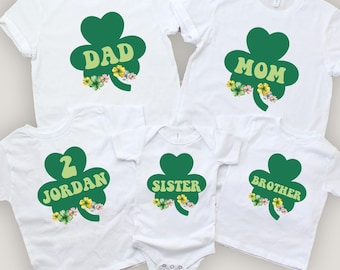 Custom Lucky Birthday Shirt, Lucky Charms 1st 2nd Birthday Outfit, Saint Patricks Day Family Birthday Tee, Shamrock Irish First Birthday tee