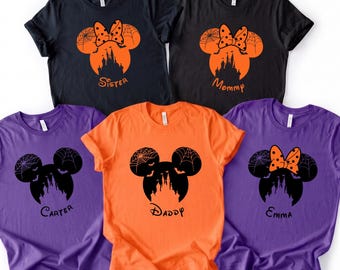 Custom Halloween Disney Shirts, Mickey and Minnie Hallowen Sweatshirt
