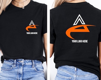Custom Text Back And Front Shirt, Company Logo Design Shirt, Personalized Custom Shirt, Customize Your Own Shirt, Custom Made Design Shirt