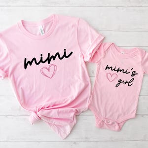 Mimi and Mimi's Girl Shirt, Matching Grandma and Grandkids T-Shirt, New grandma gift,  Mother's Day Gift, Gigi Nana Granny Shirt