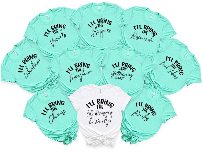 50th Birthday Party Shirts, I'll Bring 50 Reasons to Party T-Shirts image 6