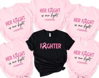 Custom Breast Cancer Support Squad Shirt, Her fight is our fight shirt, Breast Cancer Shirt, Family Breast Cancer, Cancer Support team Shirt