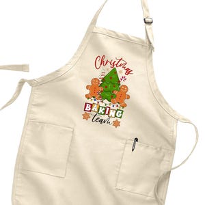 Christmas Baking  Team Apron, Christmas Apron, Christmas Lights Apron, Cookie Apron, Christmas Gift, Gift For Her