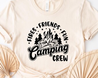 Camp Shirt, Camping Crew T-Shirt, Camp Life Shirt, Camping Friend Gift, Summer Camp Shirt, Family Camping Shirt, Campfire