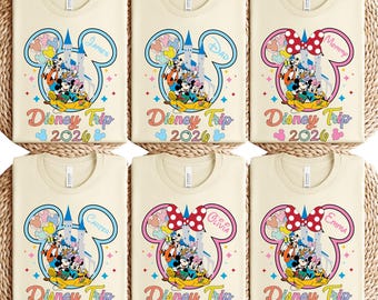 Custom Disney Family Shirts 2026, Personalized  Mickey Minnie Family Vacation T-Shir