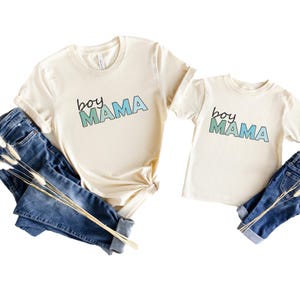 Boy Mama and Mama&#39;s Boy Matching Shirt, Matching Mommy and Me T-Shirt, Mother’s Day Gift Shirt, Mom Boy Toddler Tee, Mommy & Baby Bodysuit