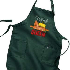 Christmas Baking  QUeen Apron, Christmas Apron, Christmas Lights Apron, Cookie Apron, Christmas Gift, Gift For Her