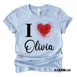 I Love Custom Shirt, Personalized I Love Sweatshirt, I Heart Custom Shirt, Custom Valentines Day Gift, Custom I Love Shirt, Couple Shirt
