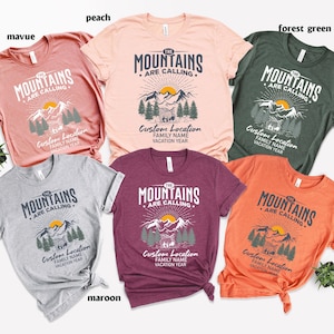 Mountain Vacation Shirt, Personalized Family Shirt, Family Camping Shirt, Custom Family Vacation Shirts, Family Vacation Shirt,Camping Shirt