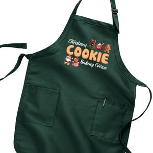 Christmas Baking Crew Apron, Baking Cookie, Christmas Apron, Christmas Lights Apron, Cookie Apron, Christmas Gift, Gift For Her