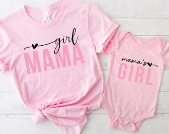 Girl Mama Mama's Girl Matching Shirt, Mommy and Me T-shirt, Mom and Daughter Tee, Mother's Day Gift, Mommy's Girl Tee, Mama and Baby outfit