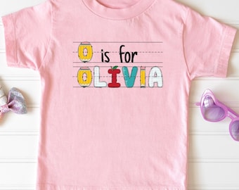 Custom Kids Name Back To School Shirt Shirt, Toddler First Day of School Tee, Kindergarten Shirt With Name, First Day School Outfit