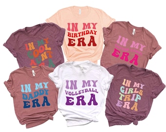 In My Era Custom Shirt, Personalized T-Shirt, Concert Outfit, Gift For Fan Girl, Cute Retro Aesthetic Women Tee, Personalized Wavy Letters,