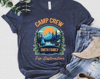 Personalized Family Camping Trip Shirt, Matching Travel Camping Tshirt for Family, Custom Camp Crew Tee, Outdoor Family Camp Trip Tee