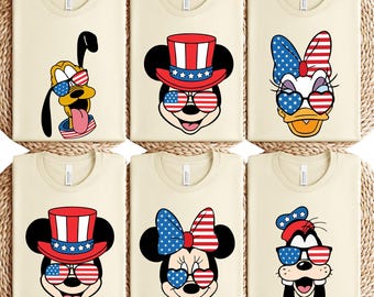 Disney 4th Of July Shirt, Disney Characters 4th of July, Mickey 4th Of July T-shirt, Mickey and Friends 4th July Tee, Disney USA Shirt