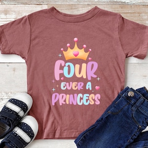4th birthday shirt girl, princess birthday shirt, four year old birthday shirt, princess birthday , girl birthday shirt, princess shirt
