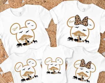 Custom Animal Kingdom Shirts, Safari Disney Family Matching Tees