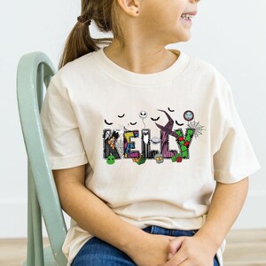 Custom Name Halloween Shirt, Personalized Halloween Name Tee, Boys Halloween T-Shirt, Girls Halloween Shirt, Custom Halloween Toddler Shirt