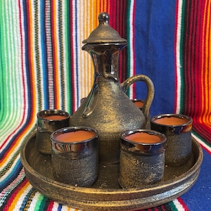 Mexican Clay Tea Set / Barro / Sake