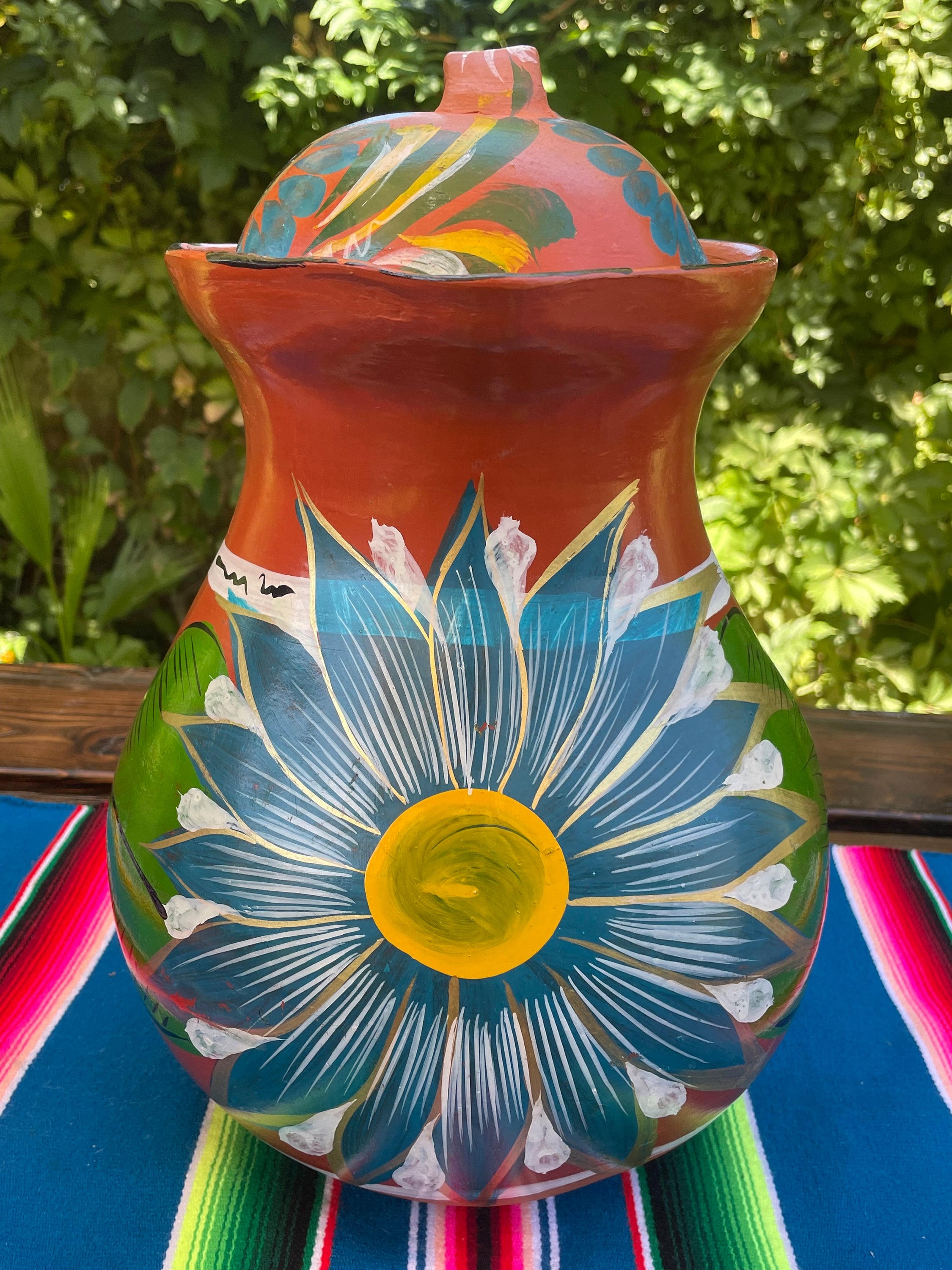 Mexican Clay Water Jug 6.5L Hand Painted – Jarra De Barro Stove