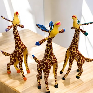 Adorable Alebrije Giraffe. Oaxaca Mexico Folk Art,  Original Wood Sculpture, Carved Animal, Unique Gift,  Home Décor,  Hecho en Mexico
