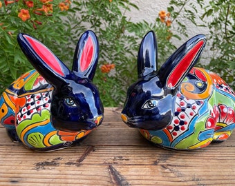 Talavera Rabbit, Mexican Pottery Folk Art - Etsy