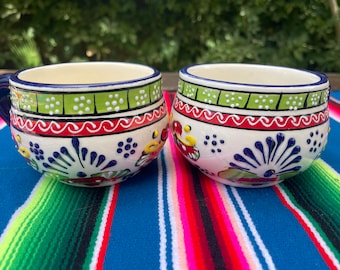Talavera Coffee Mugs Set of 2 Hand Painted – Mexican Pottery Espresso Tea Cups