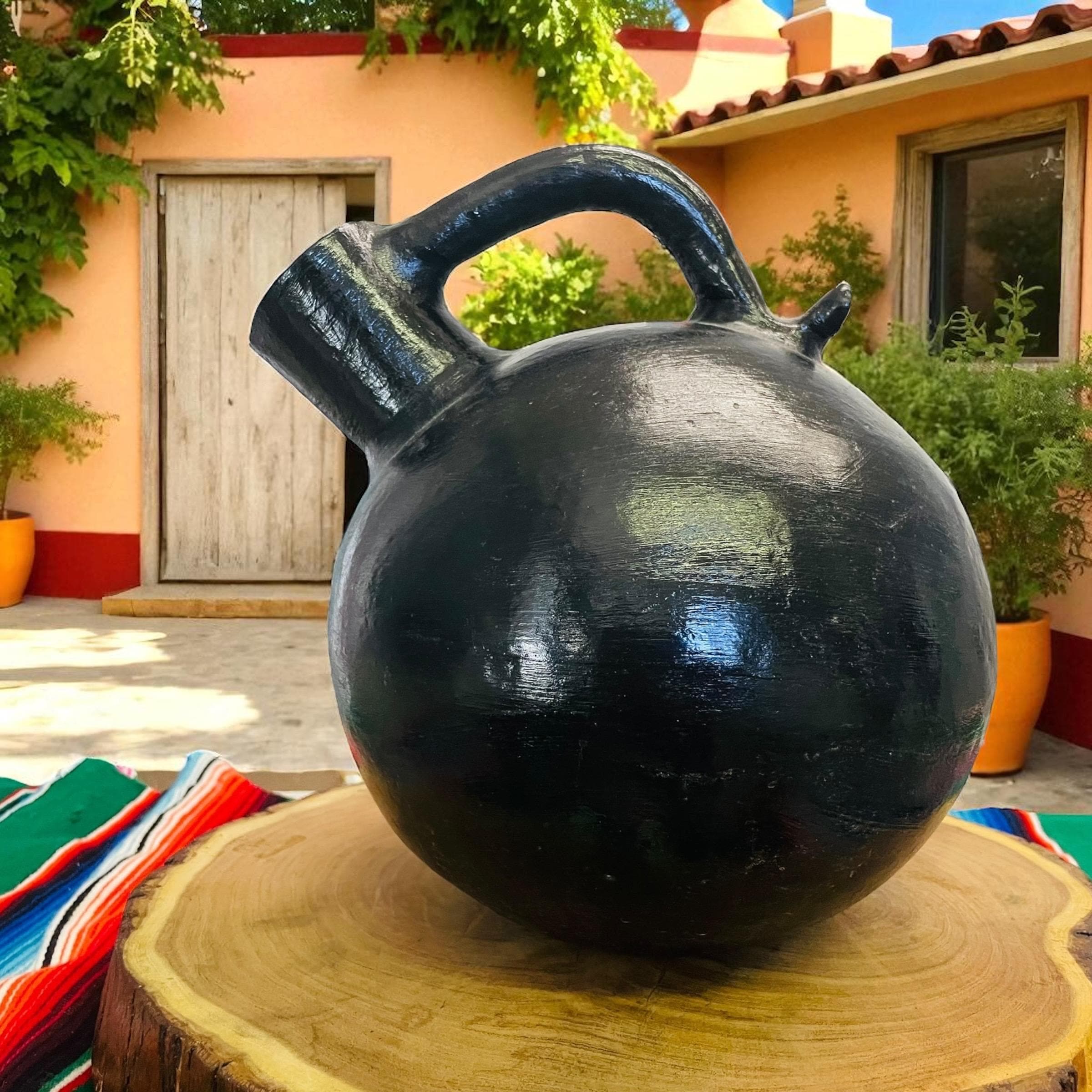 Large Mexican Tinaja Water Jug – Hand Painted Barro Clay Vessel - Etsy