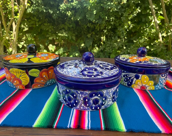 Mexican Talavera Tortillero, Tortilla Warmer, Ceramic Tortilla Holder