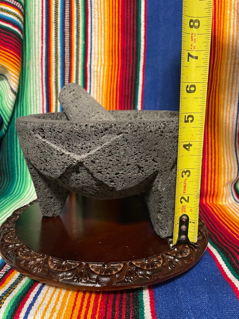 Stone Mortar and Pestle. Molcajete Volcanic Rock. Hand Carved Etsy
