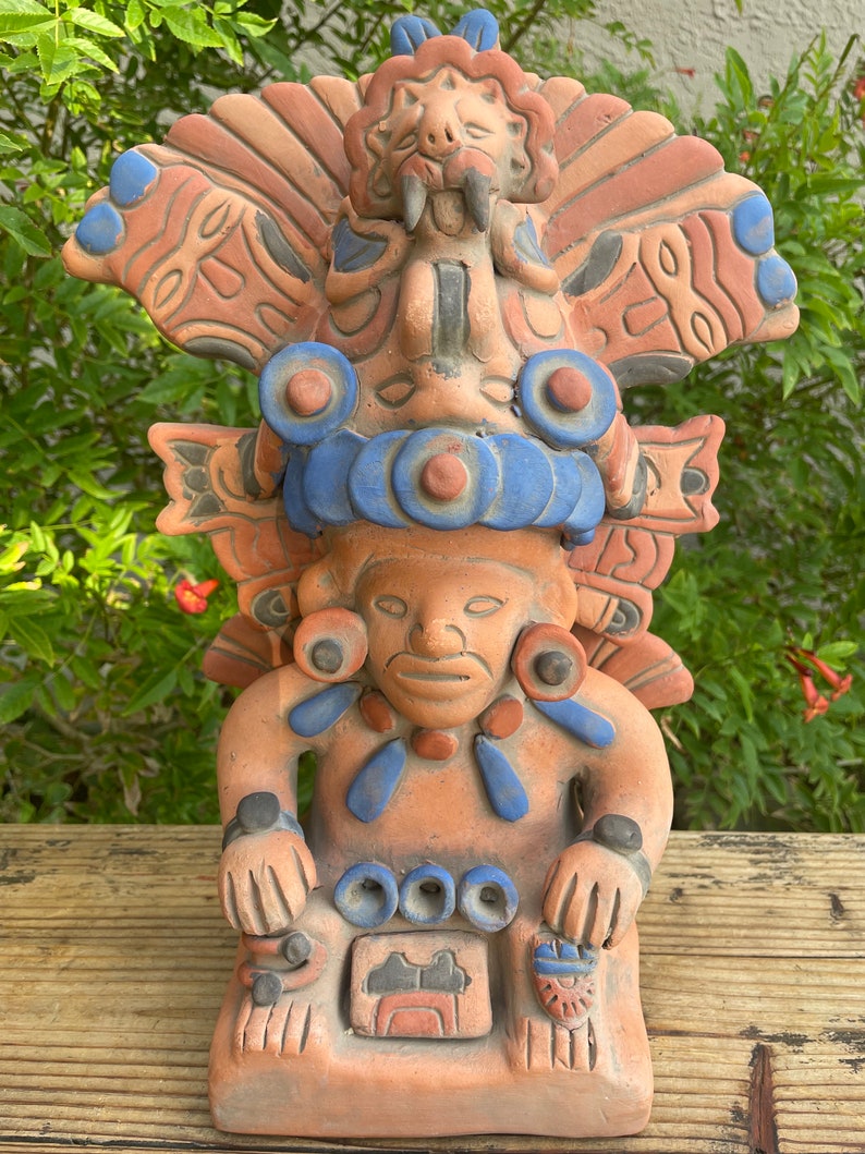 Large Maya / Mayan Tlāloc Statue. Aztec Rain god Sculpture. Made by artists in Teotihuacan, State of Mexico. image 1