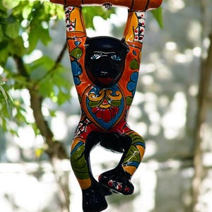 Hanging Talavera Monkey. High Quality Talavera. Handmade Talavera