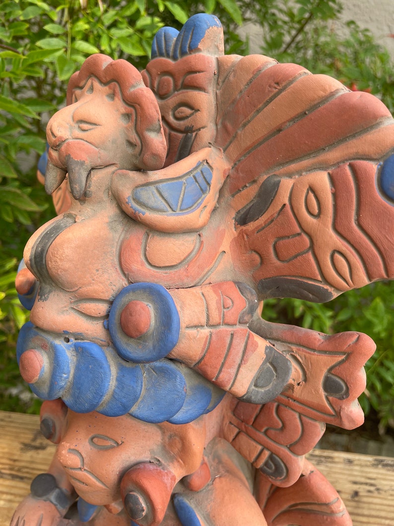 Large Maya / Mayan Tlāloc Statue. Aztec Rain god Sculpture. Made by artists in Teotihuacan, State of Mexico. image 4