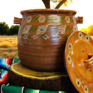 Huge Mexican Tamalera, Barro Bean Pot 17qt ,Olla de Frijoles, Authentic Mexican Clay, Soup Pot, Stock Pot, Mexican Wedding, Rustic Cookware