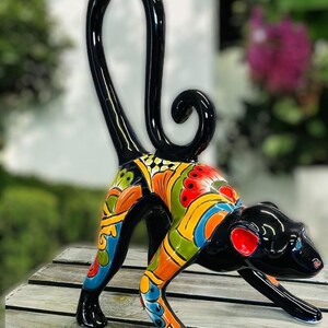 Handmade Talavera Monkey Sculpture: Mexican Ceramic Folk Art - Etsy